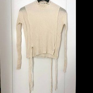 Helmut Lang Rib Crewneck Long-Sleeve Crewneck Top